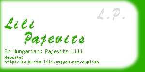 lili pajevits business card